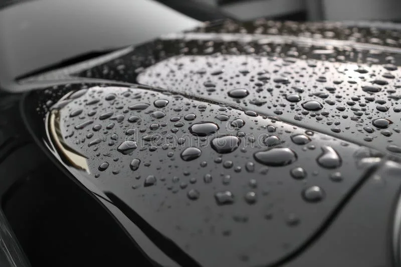 ceramic car wash coating on black car