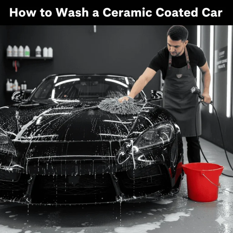 ceramic coated car in touchless car wash