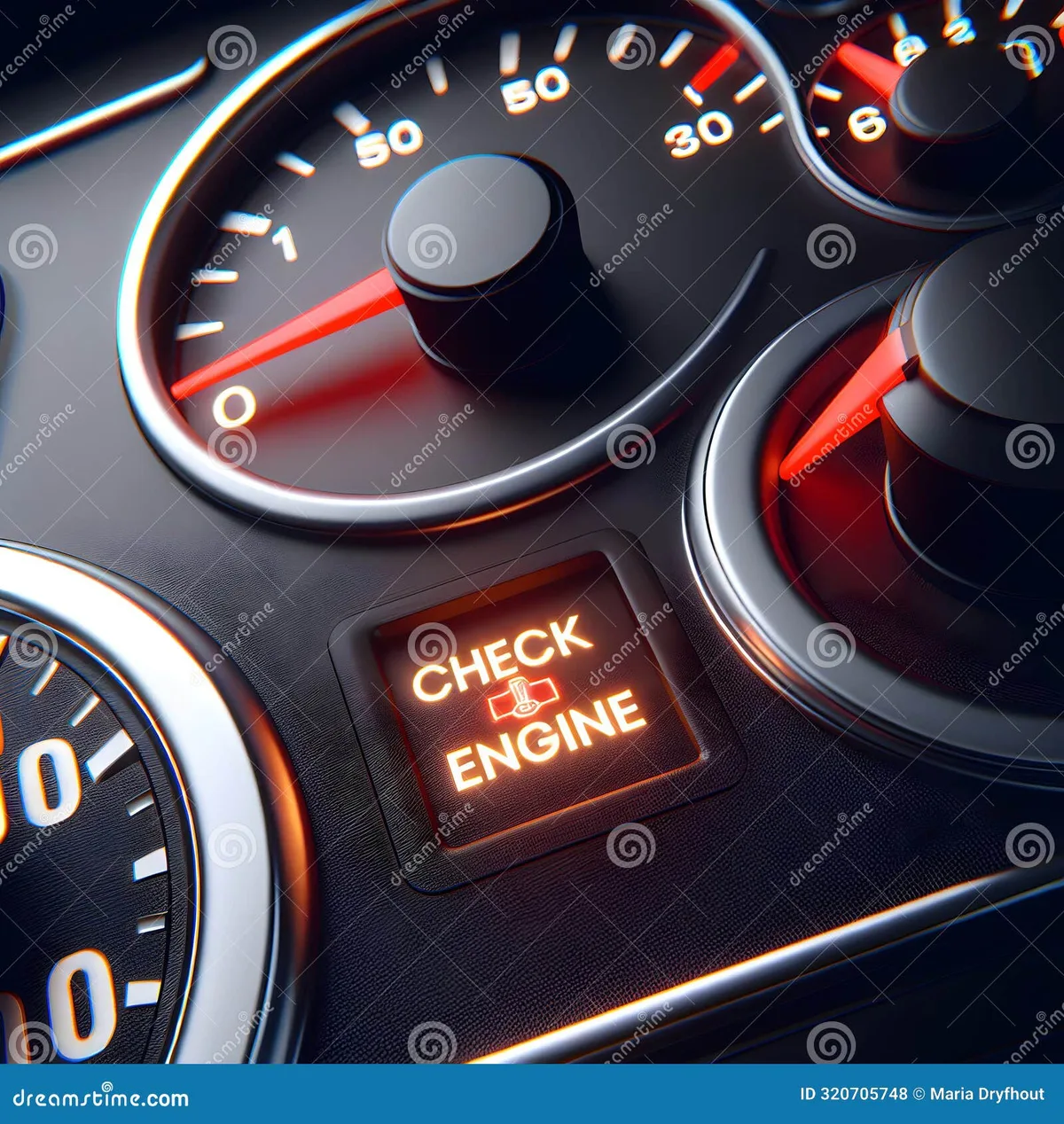 Check Engine Light on dashboard