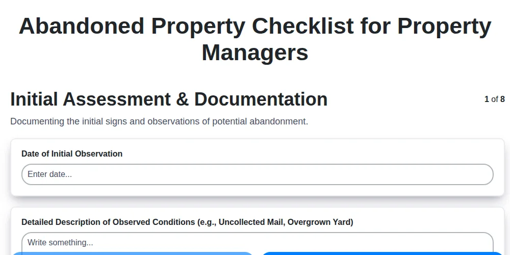 compliance checklist by land type
