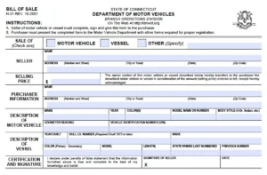 Connecticut DMV Form H-38 for vehicle registration cancellation