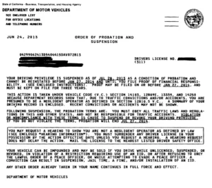 Connecticut DMV registration suspension notice