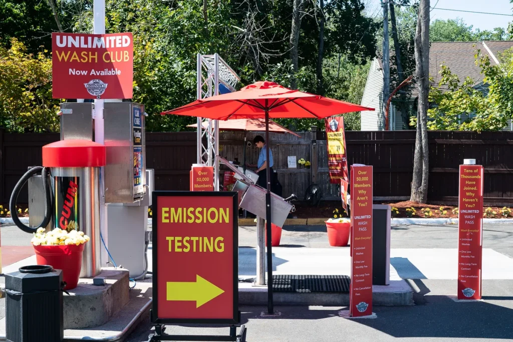 Connecticut emissions testing station