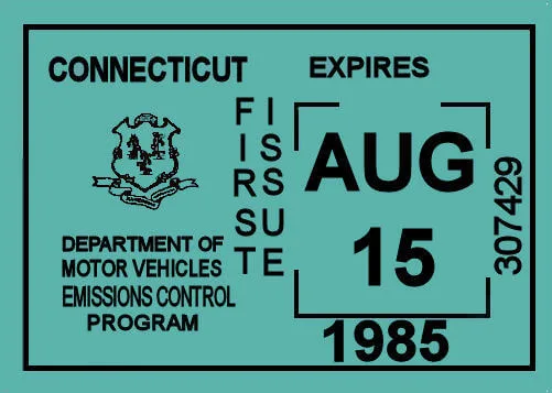 Connecticut vehicle inspection sticker