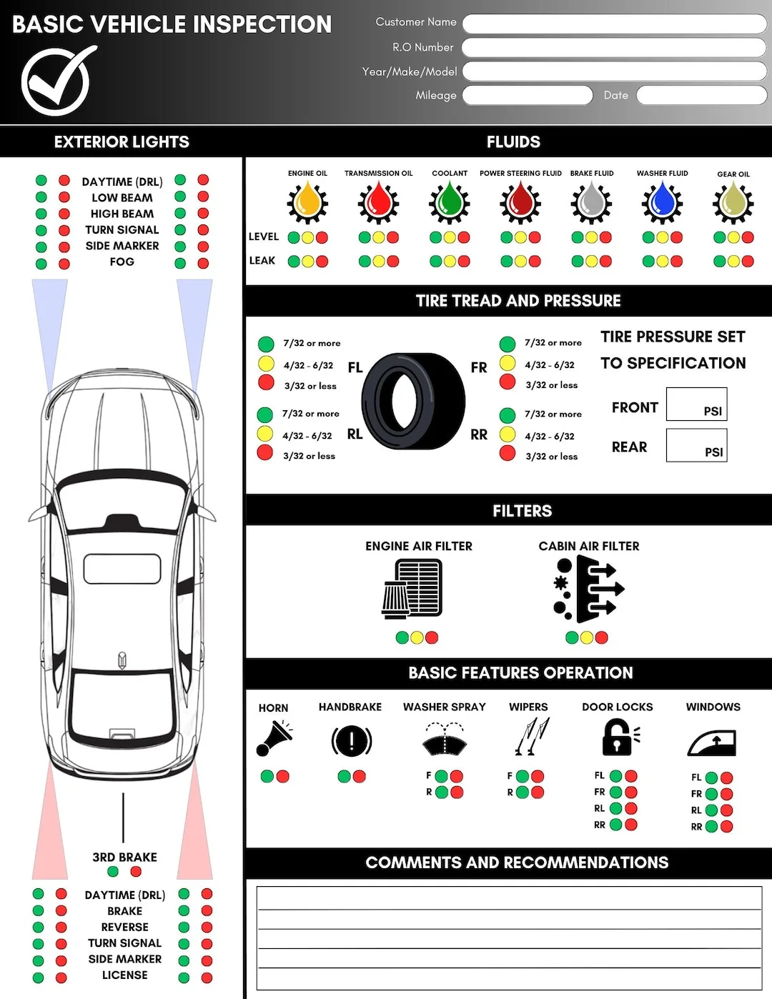Connecticut vehicle safety inspection checklist