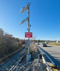 Connecticut wrong way driving detection system and safety awareness