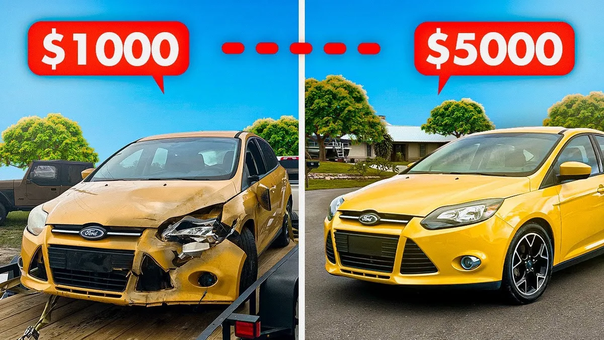 damaged car over 1000 dollars