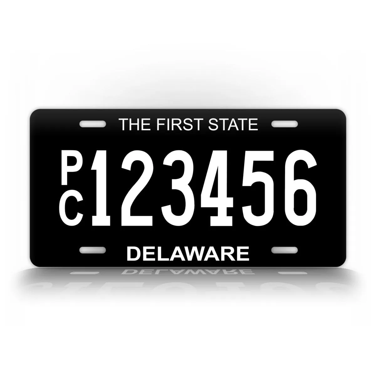Delaware black historic tag design