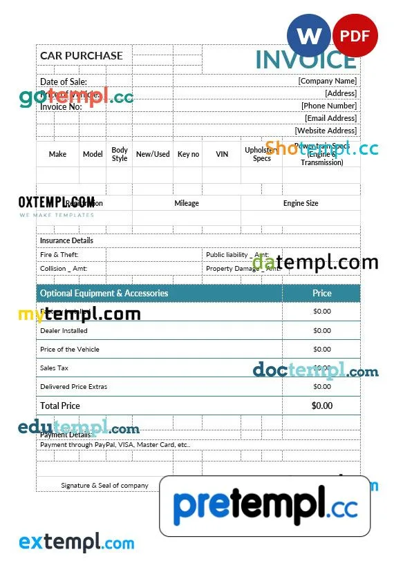 Delaware car purchase price calculation example