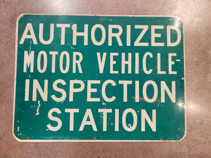 Delaware DMV approved inspection location sign