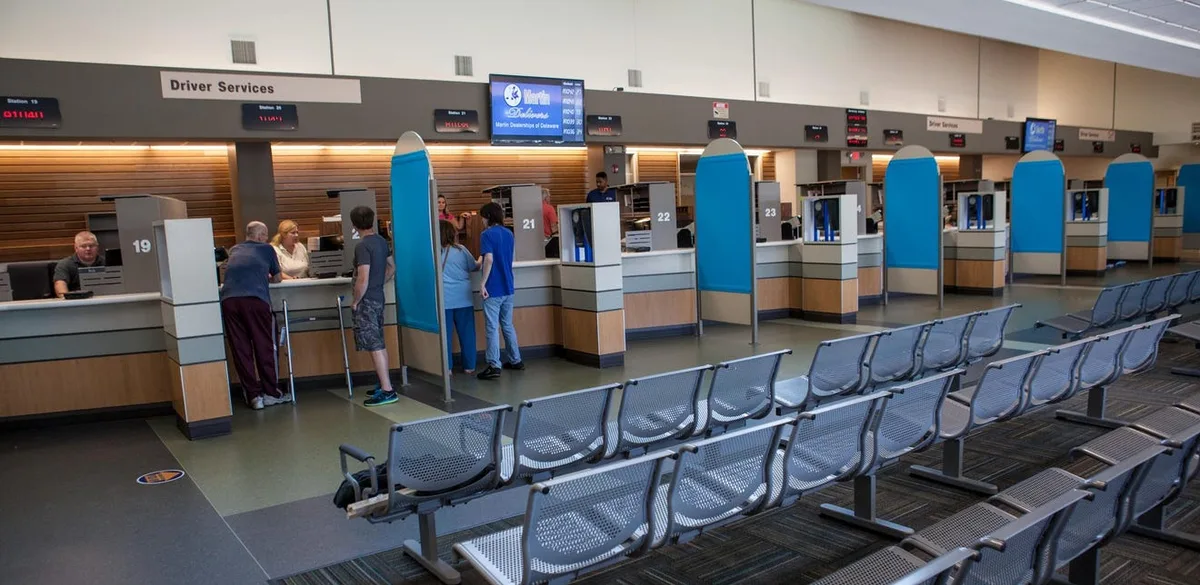 Delaware DMV lobby interior