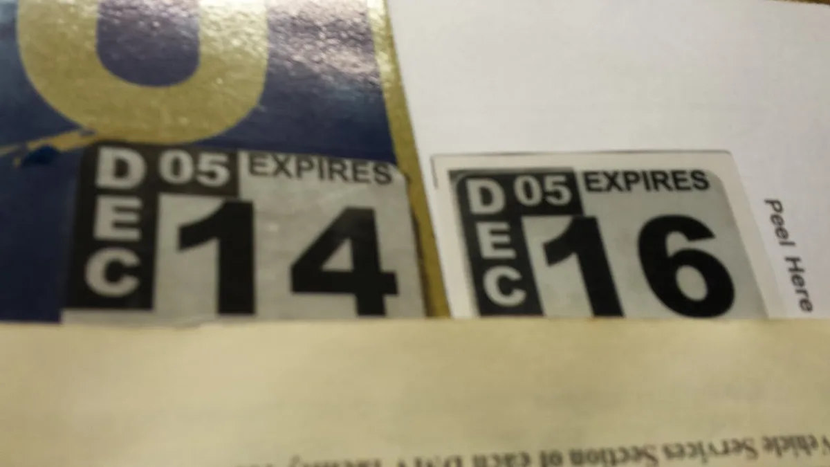 Delaware emissions test sticker
