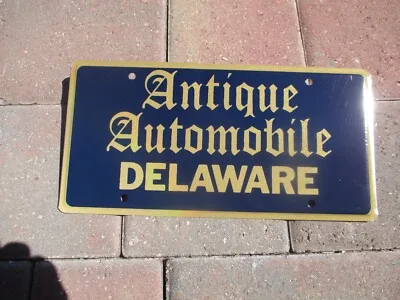 Delaware historic vehicle with antique license plate