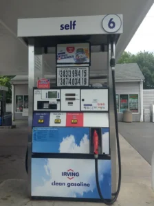 Delaware self-service gas pump