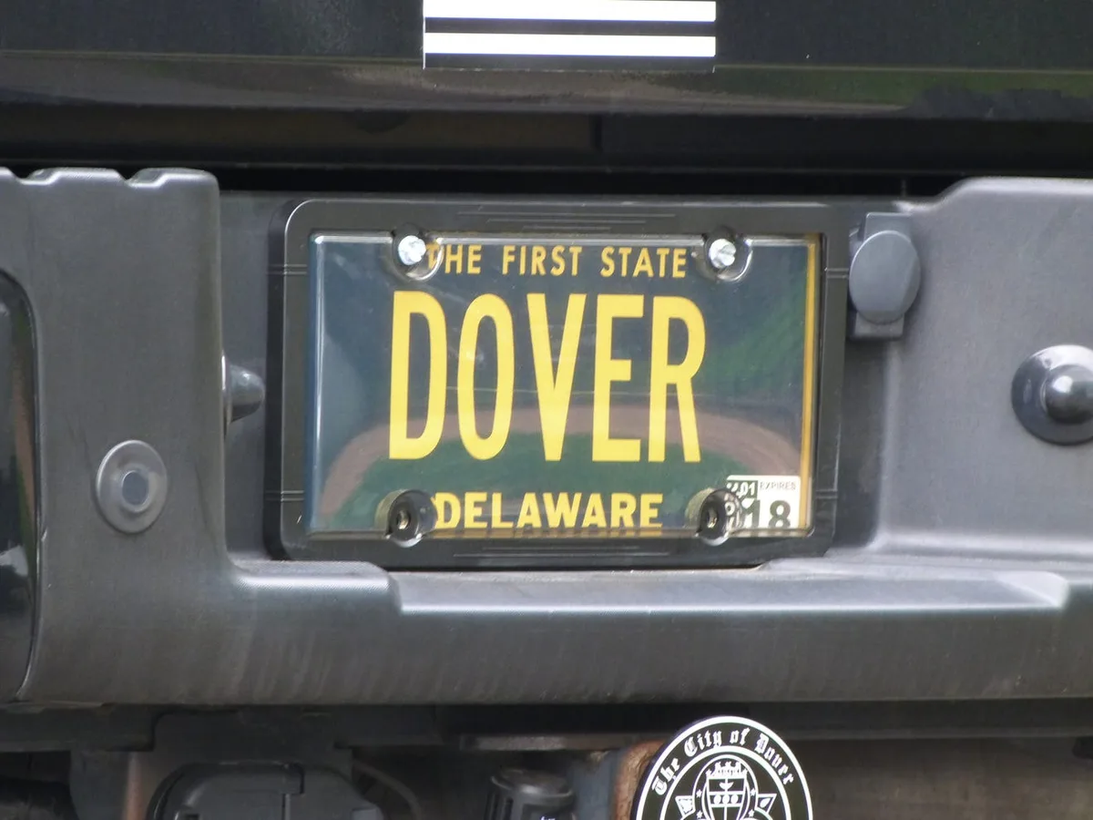 Delaware vanity plate application form
