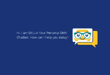 DELLA chatbot interface on Delaware DMV website