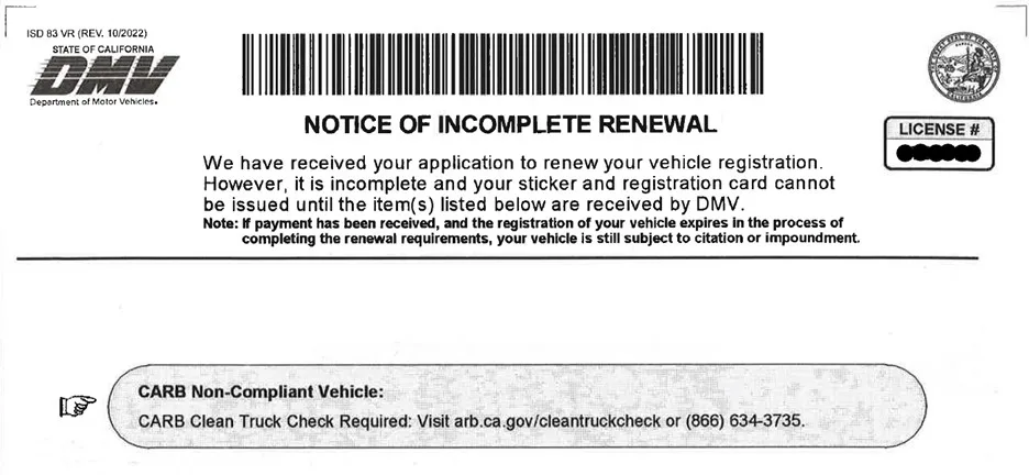 DMV Registration Block
