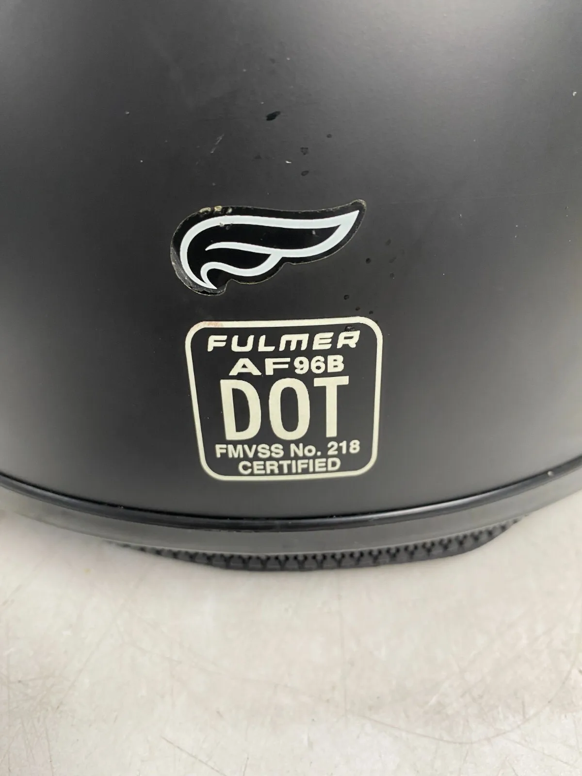DOT helmet certification label