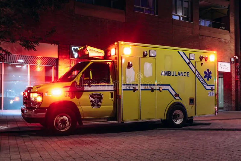 emergency vehicles on shoulder