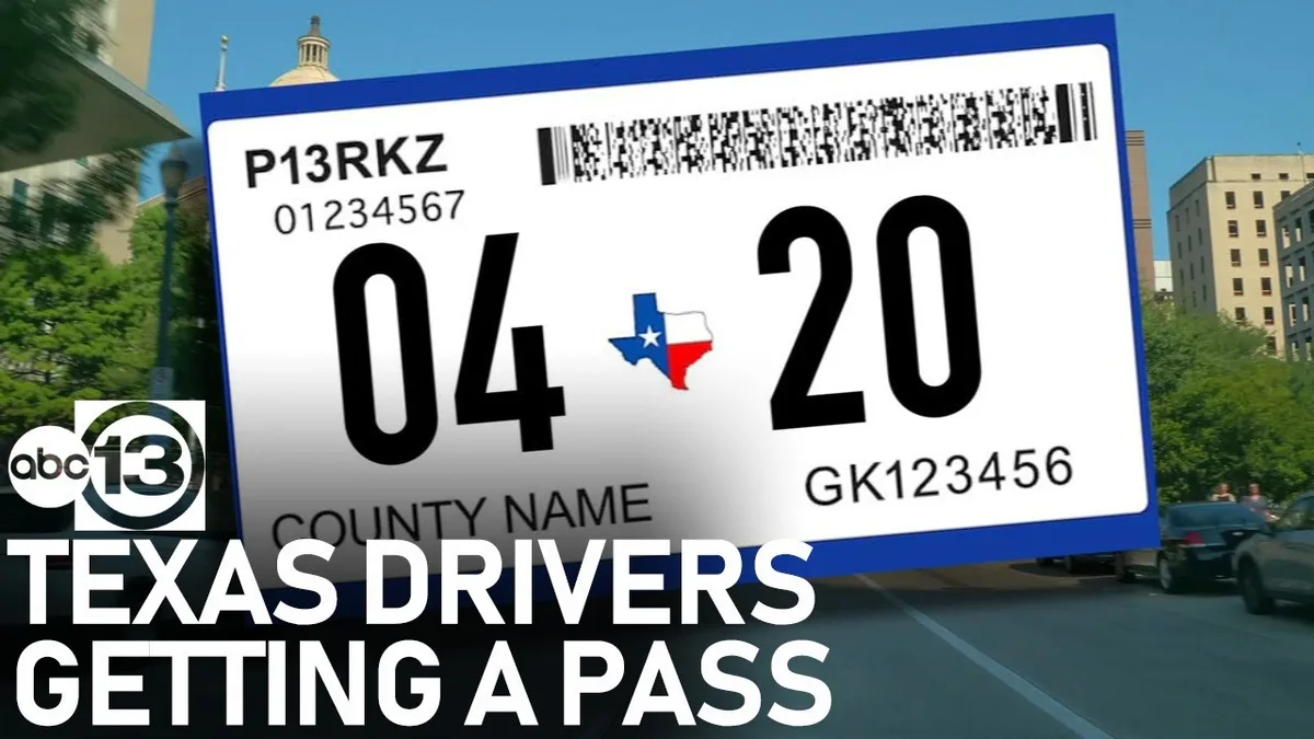 expired vehicle registration sticker on license plate