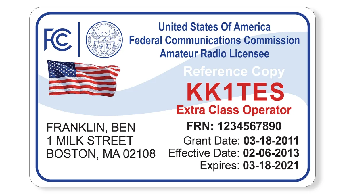 FCC amateur radio license