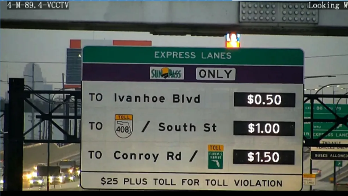 Florida dynamic tolling sign
