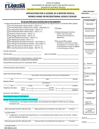 Florida license plate application process