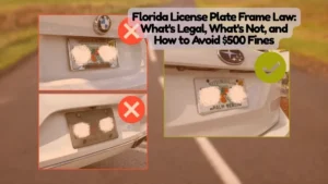 Florida license plate frame law and tag visibility requirements