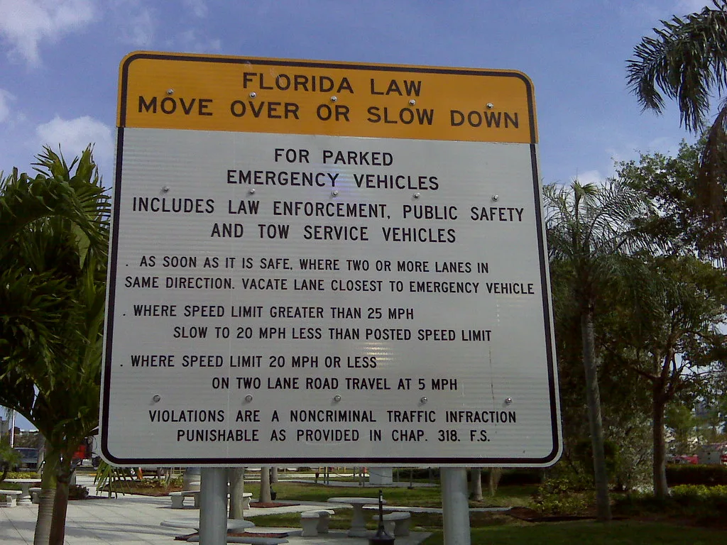 Florida Move Over road sign