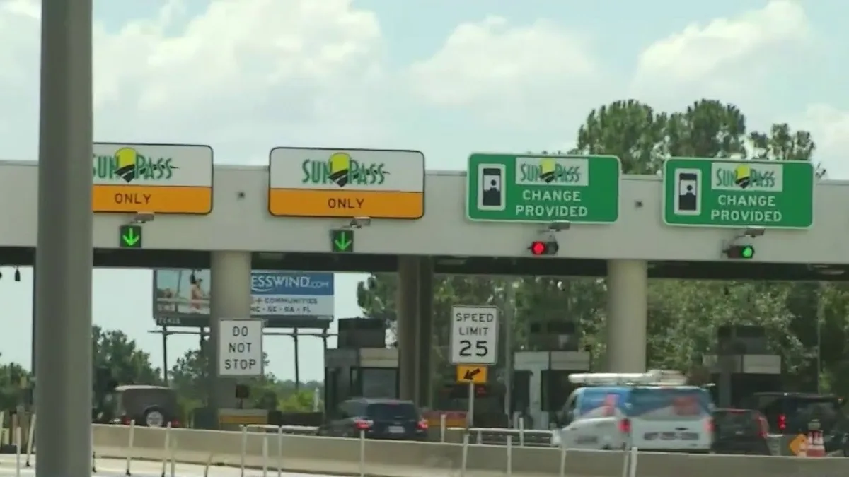 Florida Turnpike toll road sign