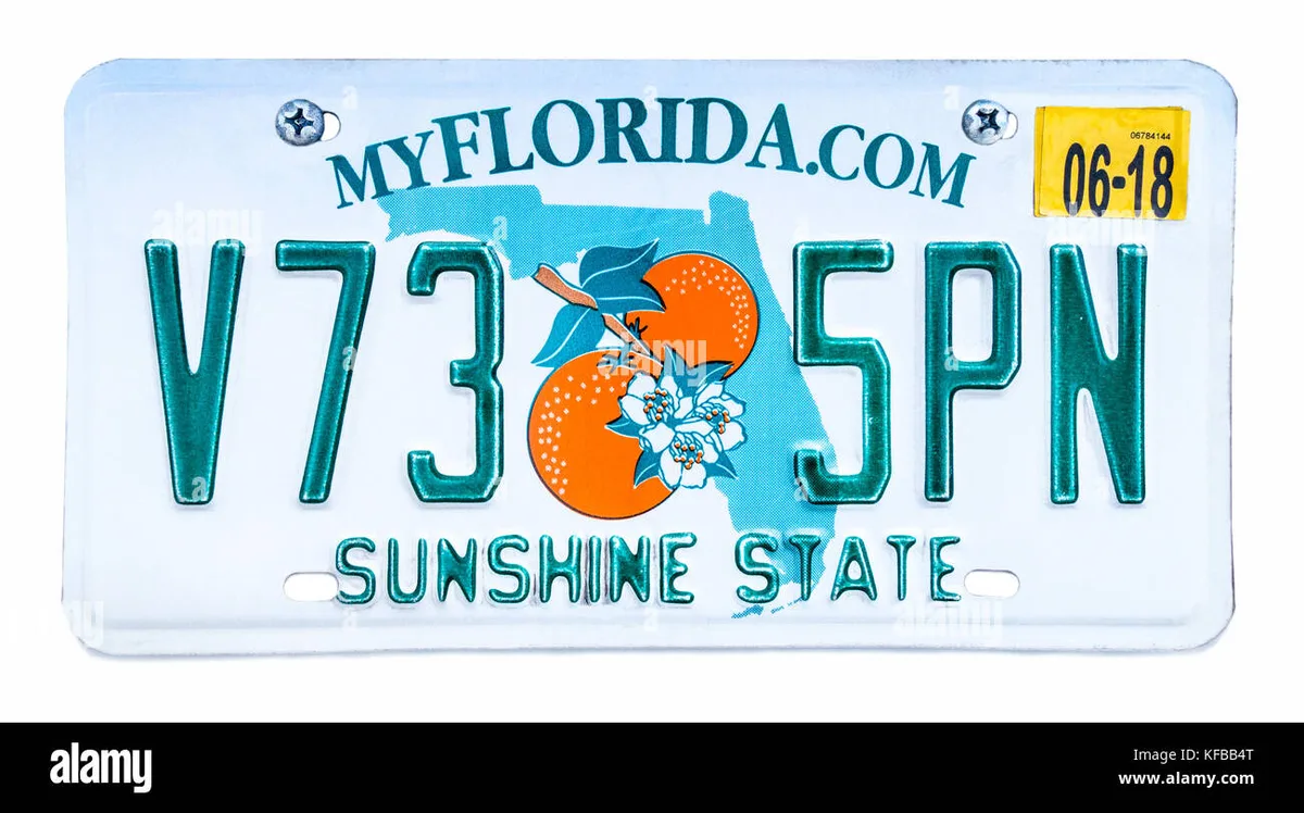 Florida vehicle registration decal