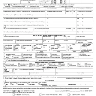 Florida vehicle title application form
