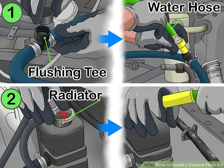 flushing hoses connection
