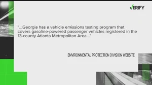 Georgia annual emissions testing requirements for metro Atlanta counties