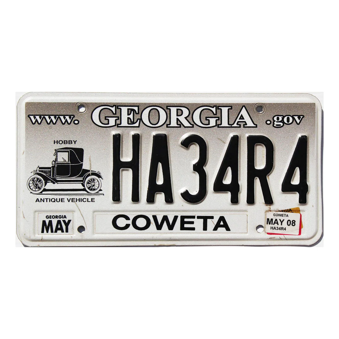 Georgia antique license plate