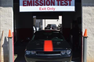 Georgia emissions test station vehicle inspection