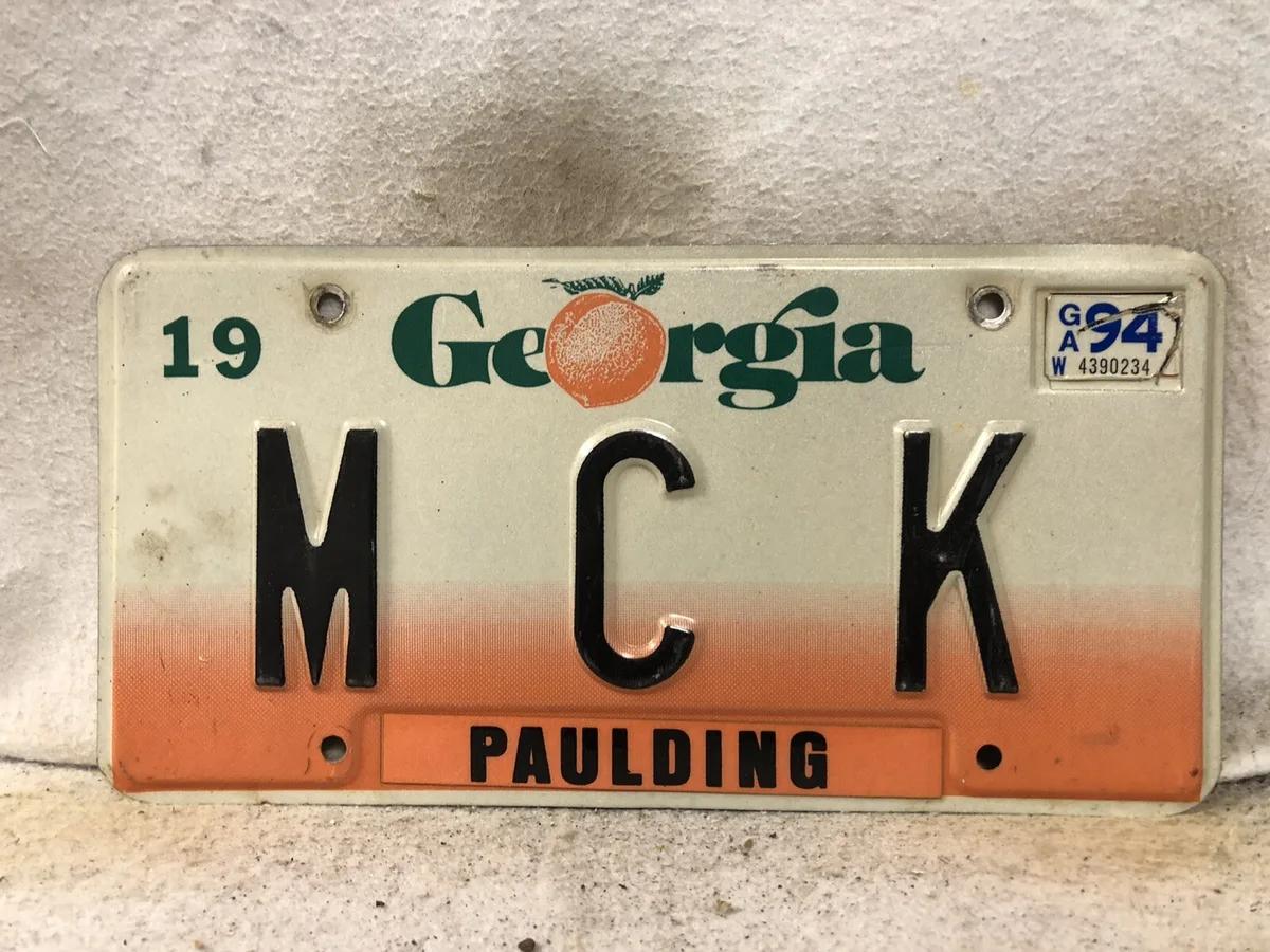 Georgia personalized license plate availability and character restrictions