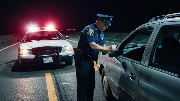 Georgia police officer checking a digital license plate