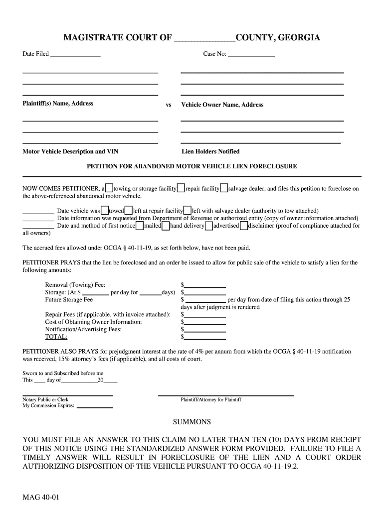 Georgia vehicle title and registration forms