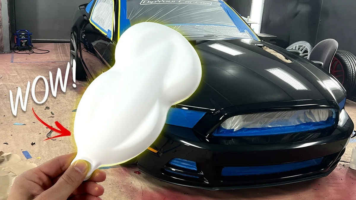 glossy white car paint finish