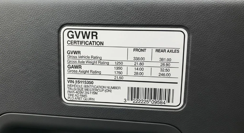 GVWR label