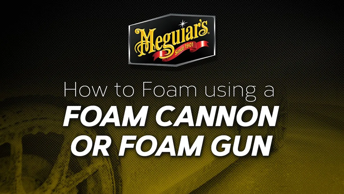 hand washing car with foam cannon