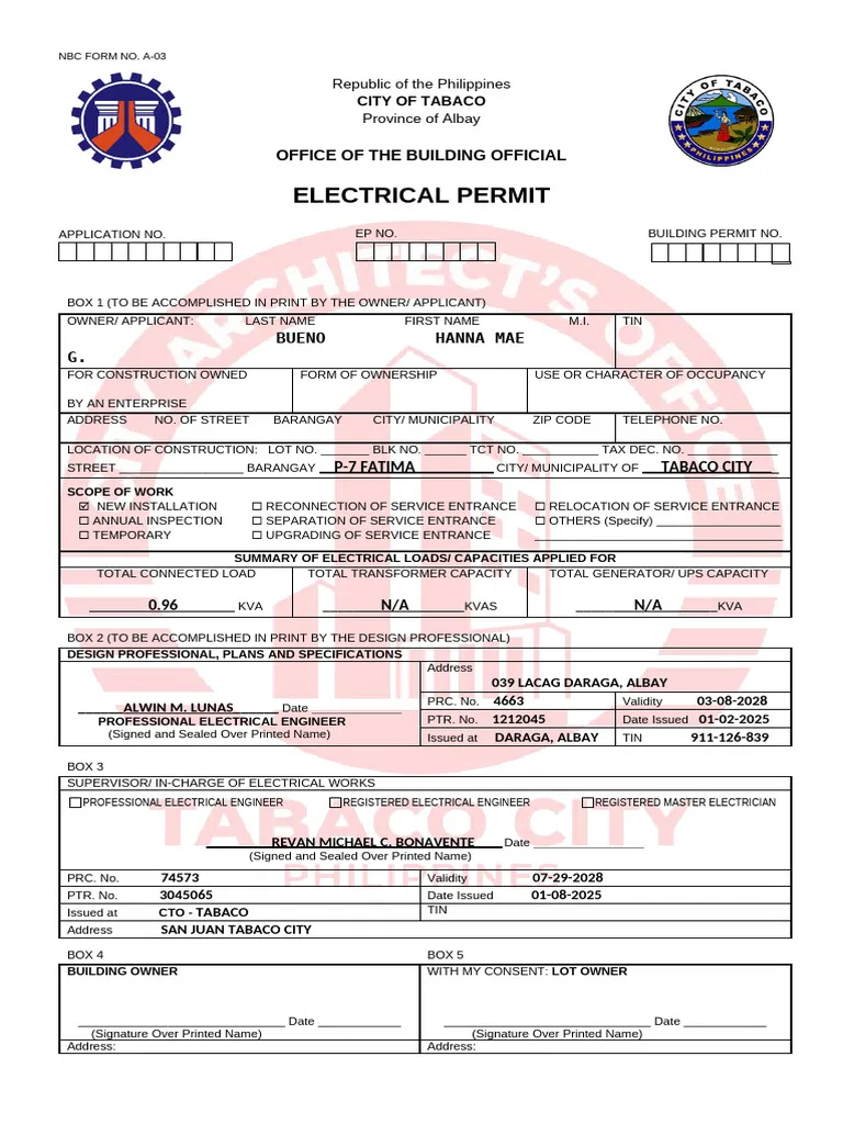 Hawaii electrical permit application form