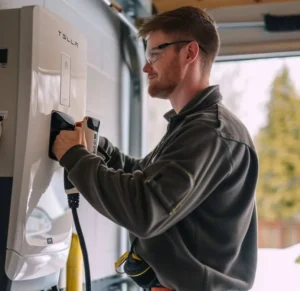Hawaii EV home charging station with solar panels