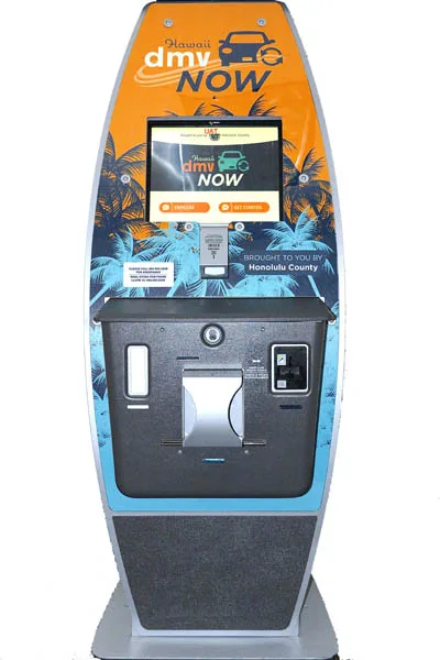 Hawaii motor vehicle registration renewal kiosk at Safeway