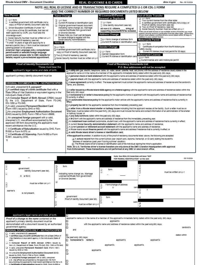 Hawaii REAL ID required documents