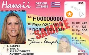 Hawaii REAL ID with star marking
