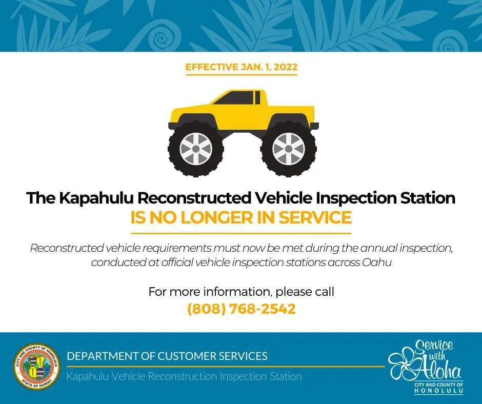 Hawaii safety inspection station