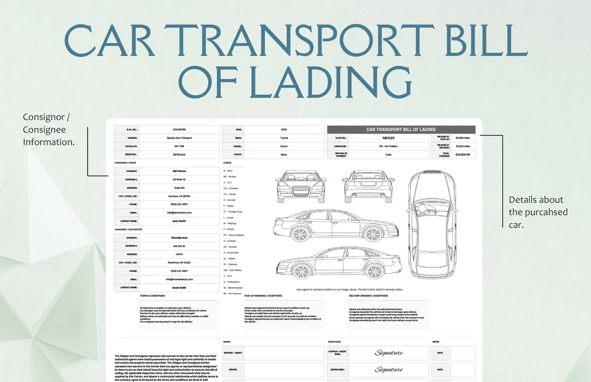 Hawaii vehicle shipping documentation