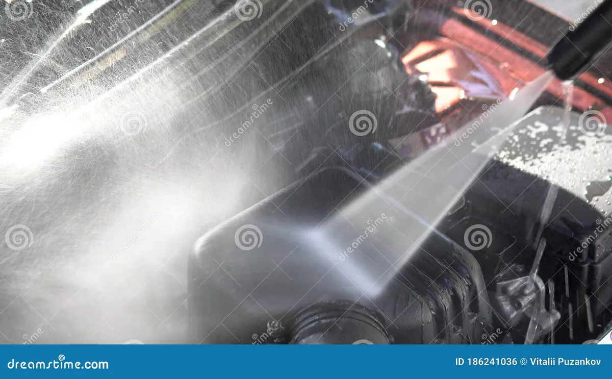 high-pressure water jets car wash